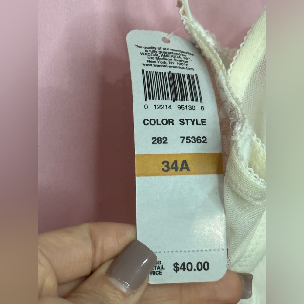 NWOT Wacoal Petite Lined Underwire Bra- Sz 34A - Picture 7 of 8